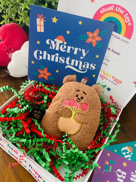 Bertie Bear at Christmas time